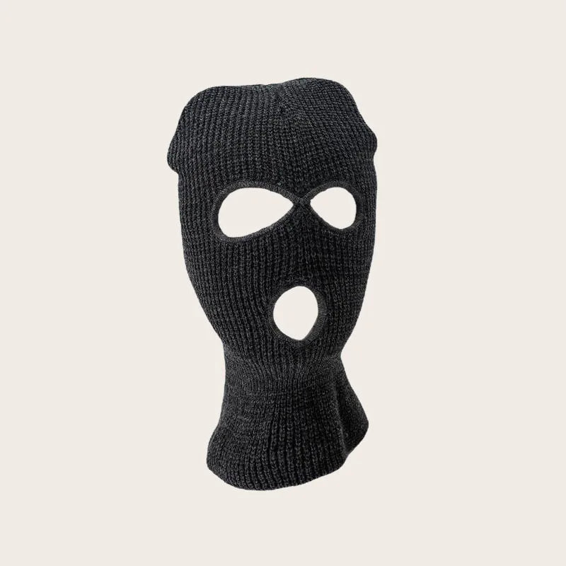 2023 New Black White 3 Hole Full Face Ski Mask Balaclava for Men Women Army Tactical CS Windproof Knit Beanies Winter Warm Caps