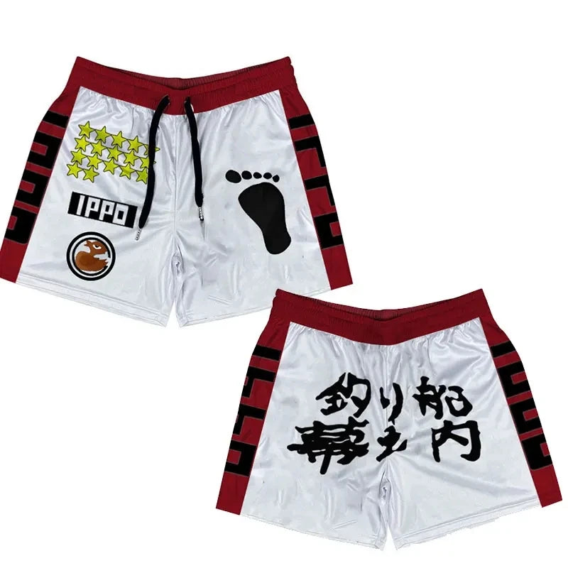 Anime Hajime no Ippo Shorts Summer Gyms Quick Drying Sport IPPO Shorts Fitness Exercise Beach Breathable Jogger Casual Shorts