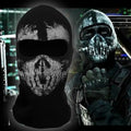 Mask Skull Ghost for Motorcycle Black Cosplay Costume Ghost Face War Game Skeleton Riding Outdoor Headwear Windproof Masks