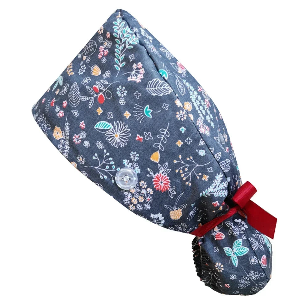 New Operating Room Working Hat Women Long Hair Cap Surgical Cap Eautician Cooking Chef Caps Nurse Headwear Turban
