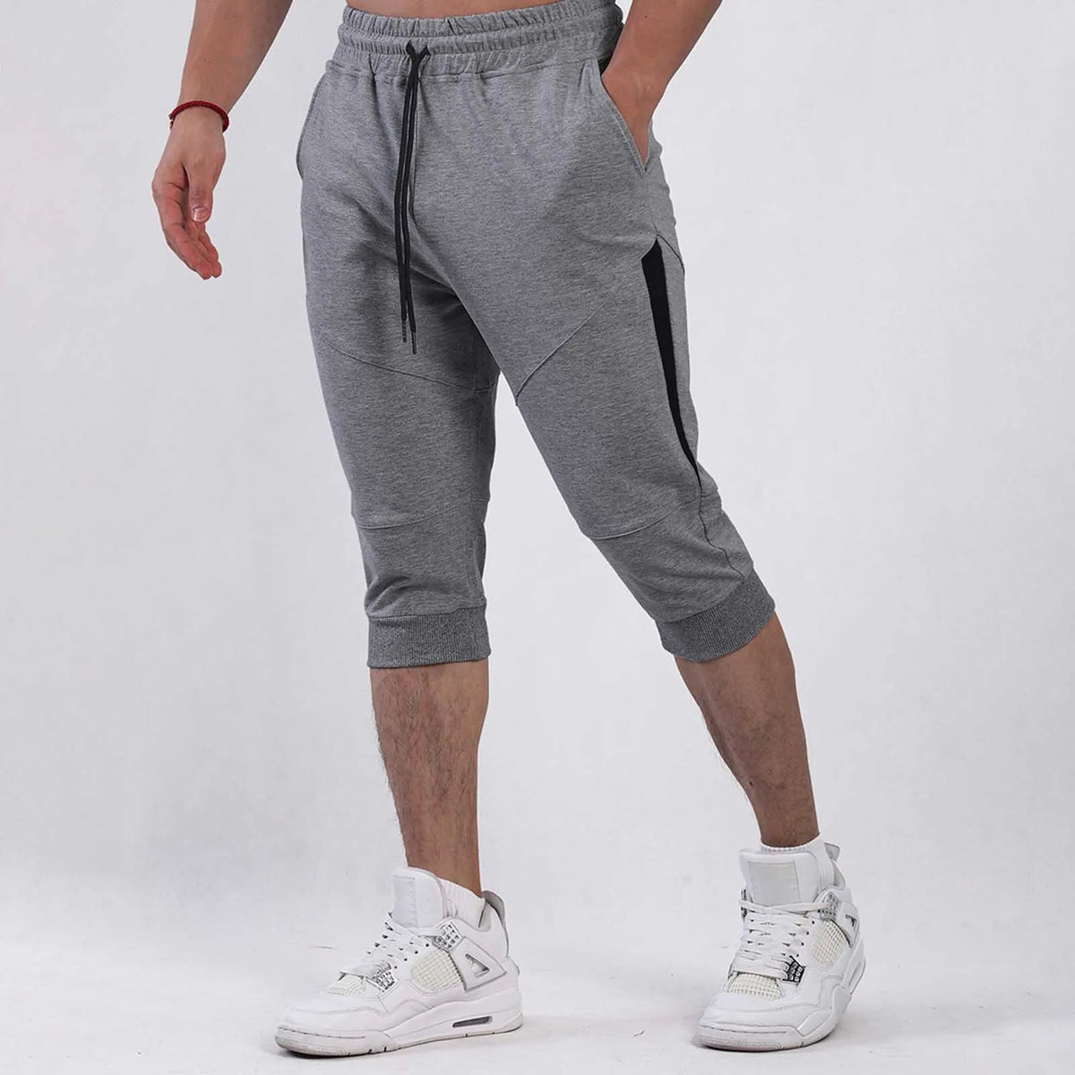 Cropped Shorts Mens Leggings Stretch Sweatwicking Cooling Breathable Summer Athleisure Tracks Pants For Men