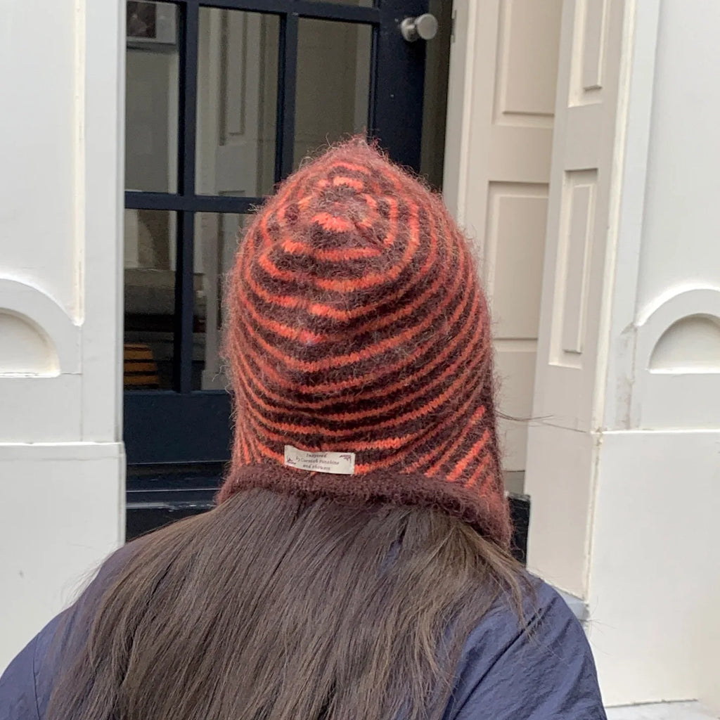 Winter Hat Women Wool Knitted Striped Beanie Baggy Cap Warm Windproof Outdoor Ski Balaclava Casual New