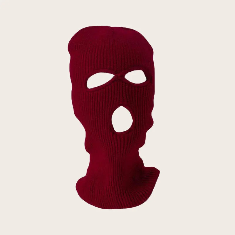 2023 New Black White 3 Hole Full Face Ski Mask Balaclava for Men Women Army Tactical CS Windproof Knit Beanies Winter Warm Caps