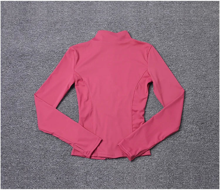 Women Sport Jacket Long Sleeve Shirt Workout Coat Gym Training Clothing Yoga Sportswear