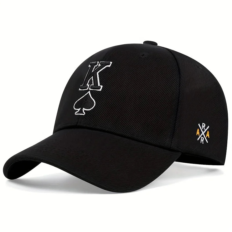 Fashion Hip Hop K Letter baseball cap Hip Hop Snapback Hat Poker Embroidered Golf Hats Outdoor Sports Leisure Caps Dad Hats