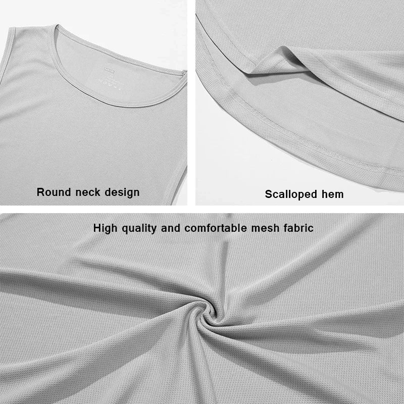 Japanese Anime Turtle Script Printed Summer Fitness Sports Tank Tops Men Gym Clothing Workout Sleeveles Shirt Loose Running Vest