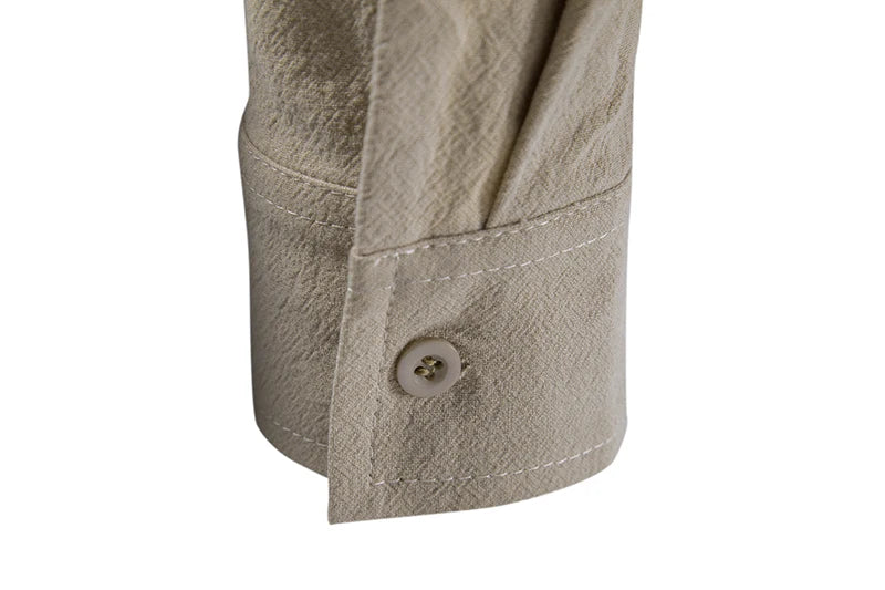 New Men's Casual Blouse Cotton Linen Shirt Tops Long Sleeve Tee Shirt Spring Autumn Slanted Placket Vintage Yoga Shirts