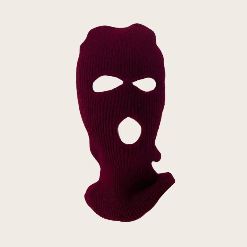 2023 New Black White 3 Hole Full Face Ski Mask Balaclava for Men Women Army Tactical CS Windproof Knit Beanies Winter Warm Caps