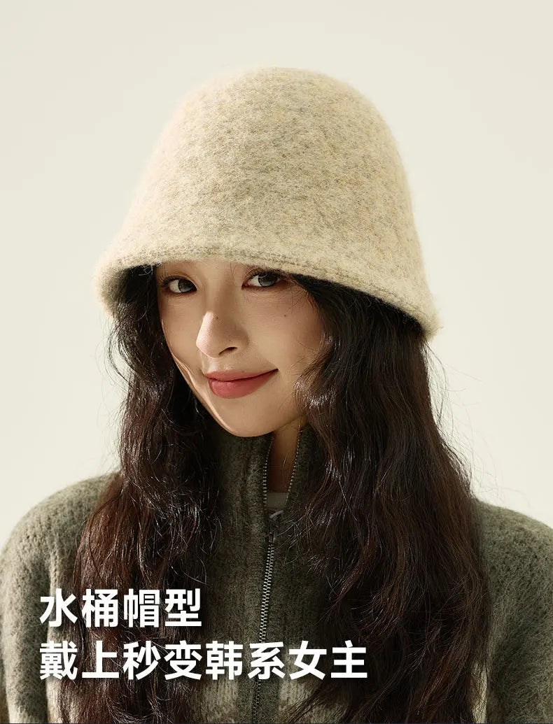 Fashion Ladies Winter Outdoor Warm Bucket Hat Woman‘s Daily Casual Fisherman Cap Korean Style Classic Panama Hats