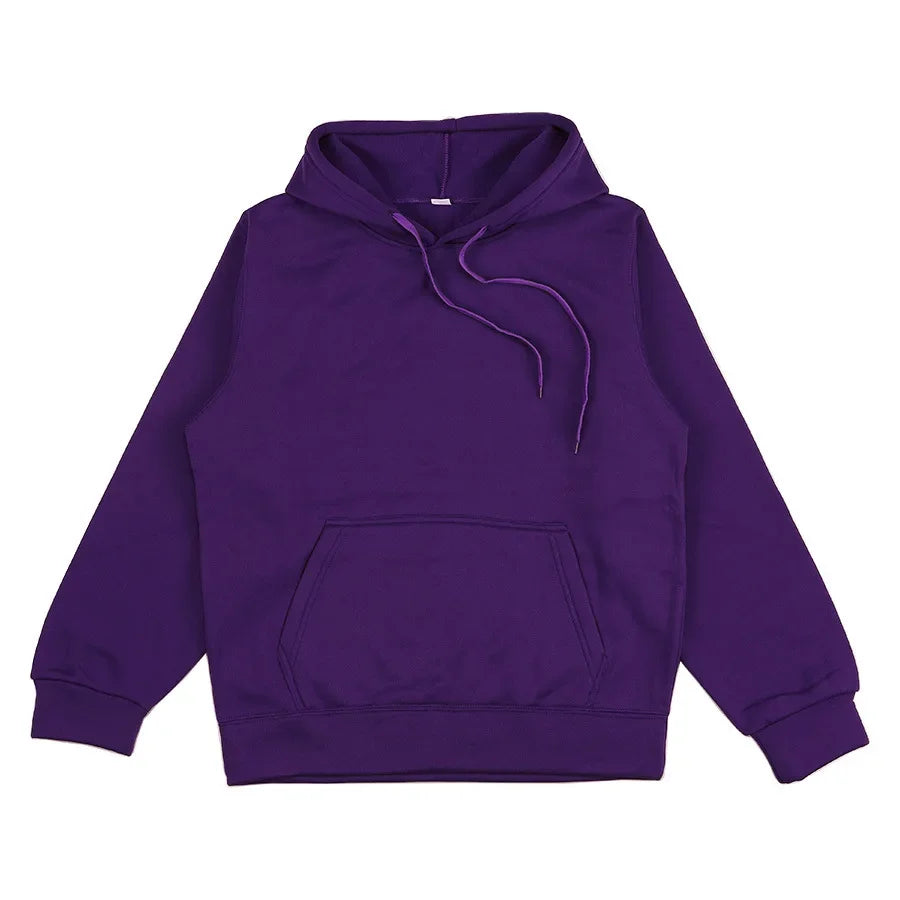 Men's and Women's Solid Color Pocket Hoodies Sports Fitness Sweatshirts Fashionable Casual Pullovers Multi Color