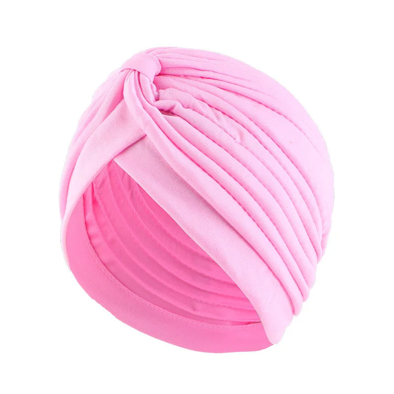 Stretchy Knot Twist Turban Bandanas Women Headscarf Bonnet Muslim Hijab Indian Hats Female Chemo Cap Adult Solid Color Head Wrap