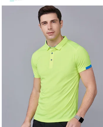 Summer Quick Drying Short Sleeved Polo Shirt Golf Jersey Company Group Breathable Fitness Lapel Sports Sleeved 8-Color Large Top