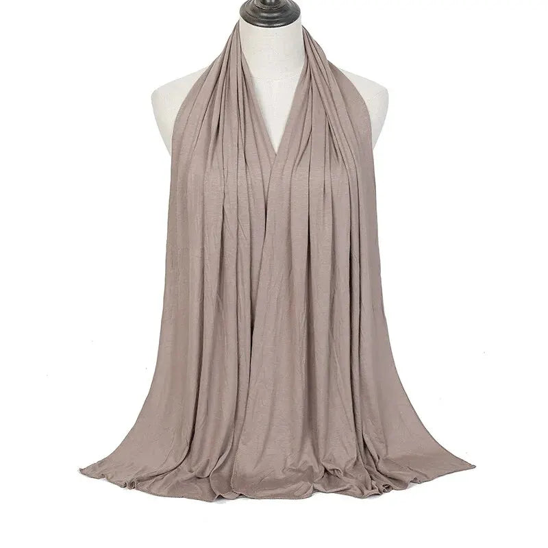 Modal Cotton Jersey Hijab Scarf Long Muslim Shawl Plain Soft Turban Tie Head Wraps For Women Africa Headband 170x60cm