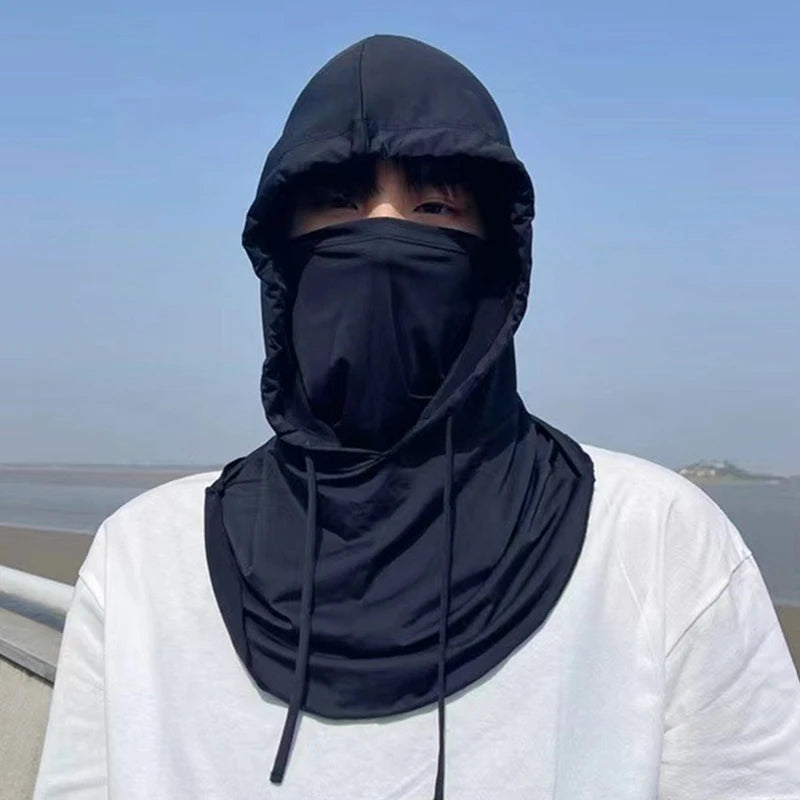 Summer UV Protection Neck Cover Outdoor Balaclava Scarf Sport Face Mask Snood Hood Hat Windproof Cooling Breathable Cycling Cap