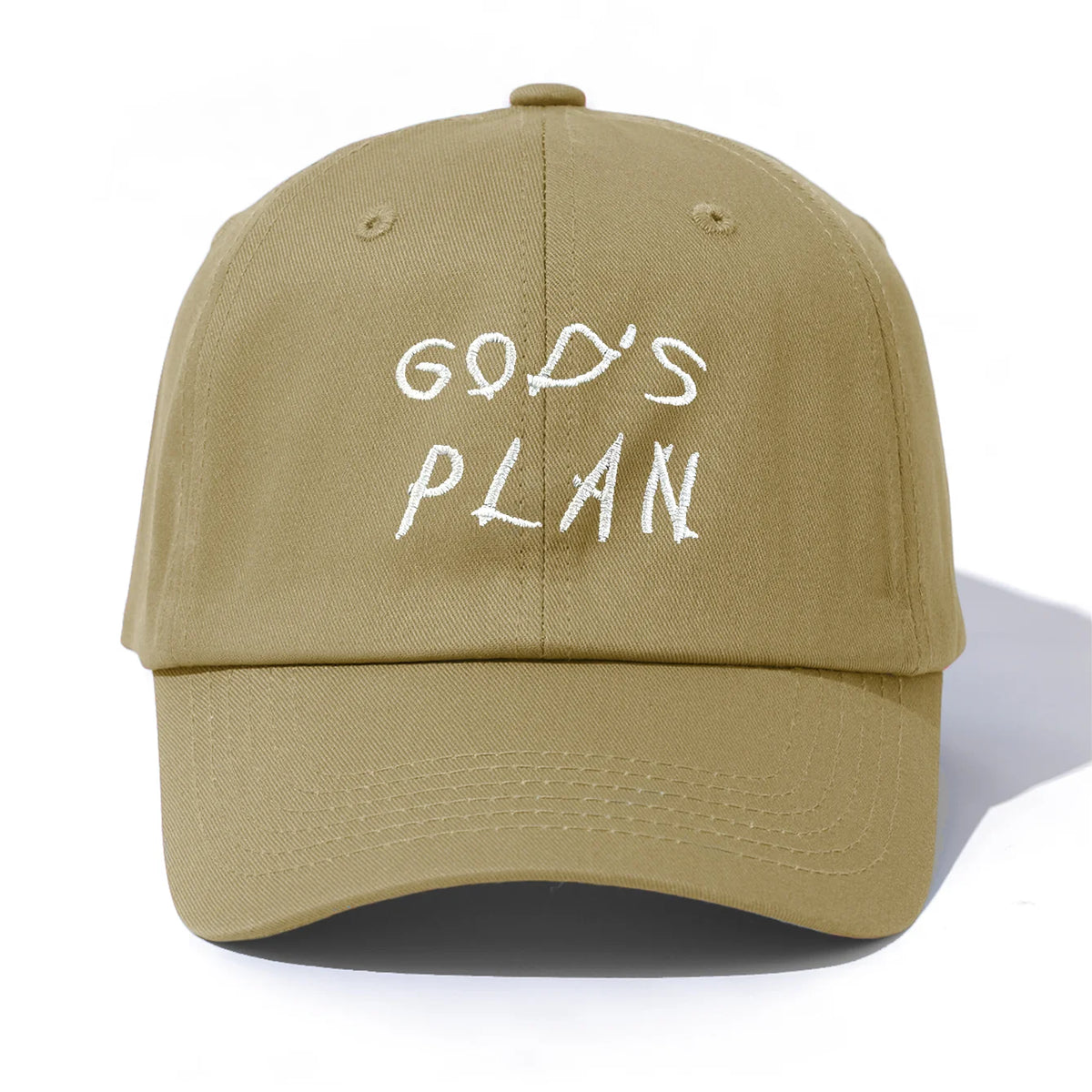 1pc GOD'S PLAN Embroidery Baseball Cap for Adults,Minimalist Retro Style Casual Soft Adjustable Dad Hat,Perfect As Gift