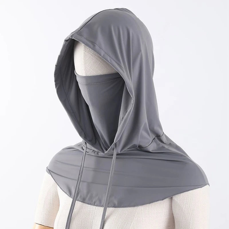 Summer UV Protection Neck Cover Outdoor Balaclava Scarf Sport Face Mask Snood Hood Hat Windproof Cooling Breathable Cycling Cap