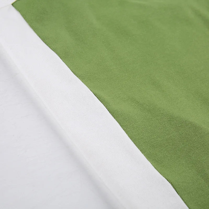 Sleeveless Knitted Crop Tops Green Sexy Basic Patchwork 2023 Summer Casual Cami Backless Y2k Vintage Tank Top Women