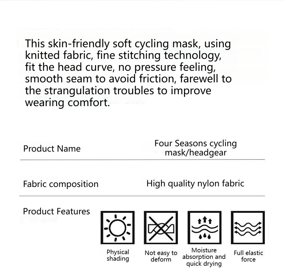 GTUBIKE Unisex Winter Warm Balaclava Hat Elastic Breathable Cycling Full Face Mask Outdoor Skiing Mask Motorcycle Helmet Inner