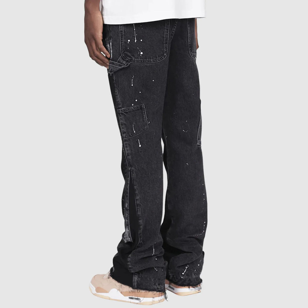 Men Jeans Business Stretch Denim Male Trousers Clothing Men'S Jeans Flare Drawstring For Washed Autumn Casual Stretch Jeans Male