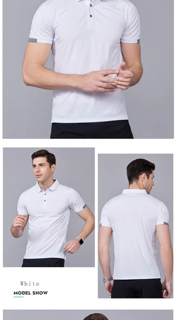 Summer Quick Drying Short Sleeved Polo Shirt Golf Jersey Company Group Breathable Fitness Lapel Sports Sleeved 8-Color Large Top