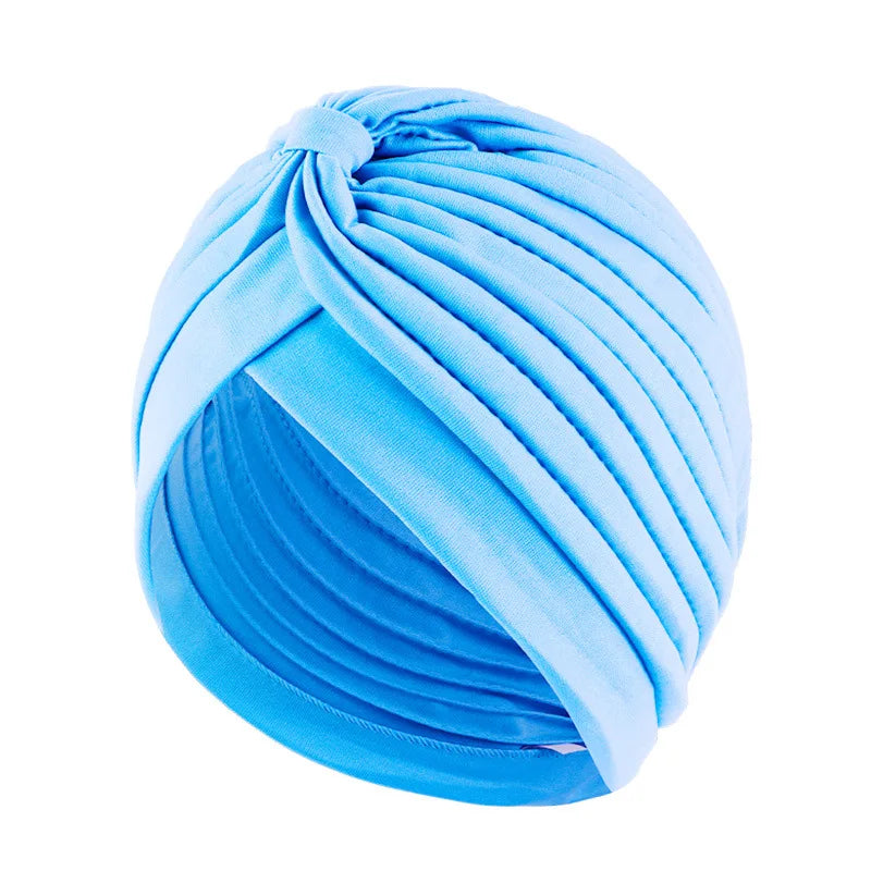 Stretchy Knot Twist Turban Bandanas Women Headscarf Bonnet Muslim Hijab Indian Hats Female Chemo Cap Adult Solid Color Head Wrap