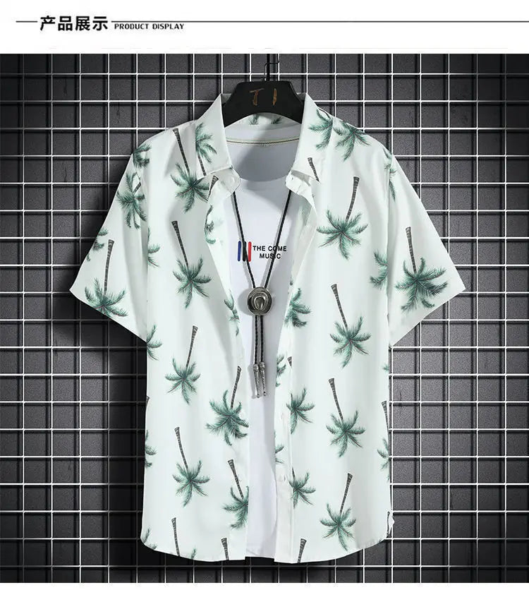 Beach Clothes For Men 2 Piece Set Quick Dry Hawaiian Shirt and Shorts Set Men Fashion Clothing Printing Casual Outfits Summer