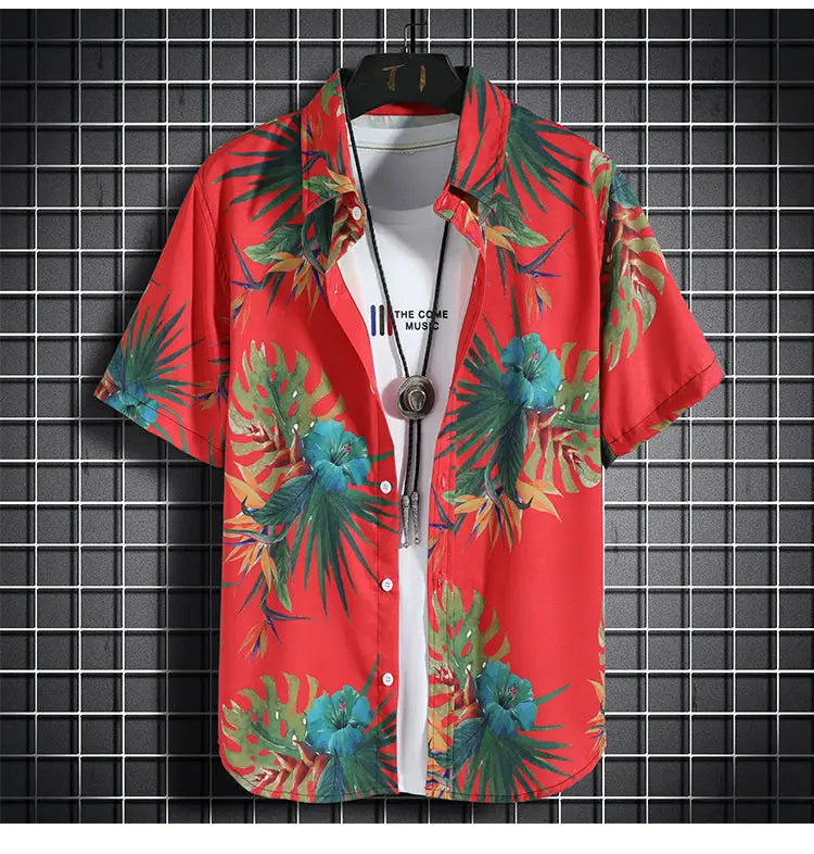 Beach Clothes For Men 2 Piece Set Quick Dry Hawaiian Shirt and Shorts Set Men Fashion Clothing Printing Casual Outfits Summer