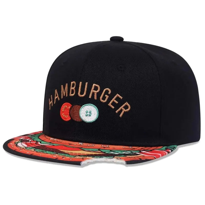 Unisex Eye PIZZA Embroidery Hip-hop Hats Spring and Autumn Outdoor Adjustable Casual Baseball Caps Sunscreen Hat