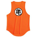 Japanese Anime Turtle Script Printed Summer Fitness Sports Tank Tops Men Gym Clothing Workout Sleeveles Shirt Loose Running Vest