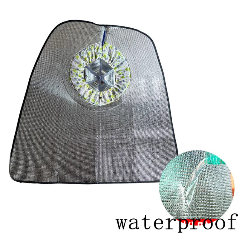 Sun & Rain Protection Hooded Cape - Breathable UV Hat for Farming/Gardening - Wide Brim Bucket Hat with Neck Cover