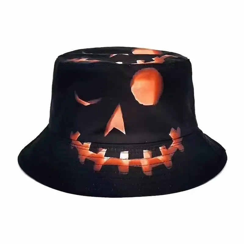 Europe and America Retro Nostalgic 90s Tape Pattern Bucket Hat Female Double Sided Spring and Summer Outdoor Sunscreen Sun Hat