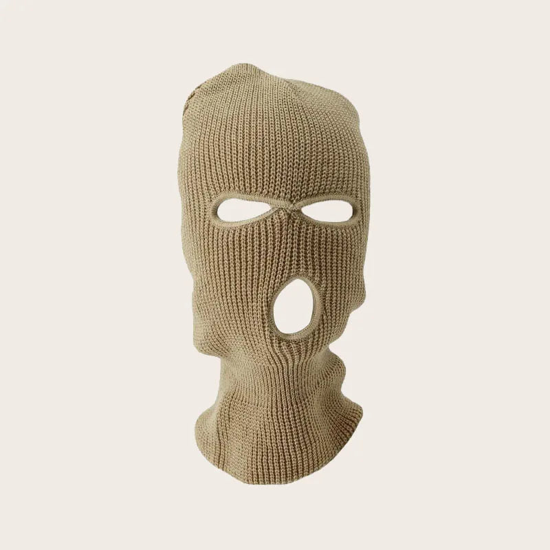 2023 New Black White 3 Hole Full Face Ski Mask Balaclava for Men Women Army Tactical CS Windproof Knit Beanies Winter Warm Caps