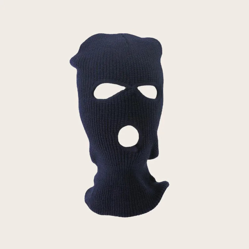 2023 New Black White 3 Hole Full Face Ski Mask Balaclava for Men Women Army Tactical CS Windproof Knit Beanies Winter Warm Caps