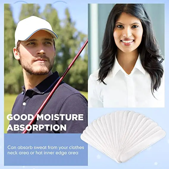 Hat Sweat Absorber Stickers Summer Cap Liner Bands Sweatband Visor Hat Size Reducer Adhesive Sweat Absorbing Strips Pads
