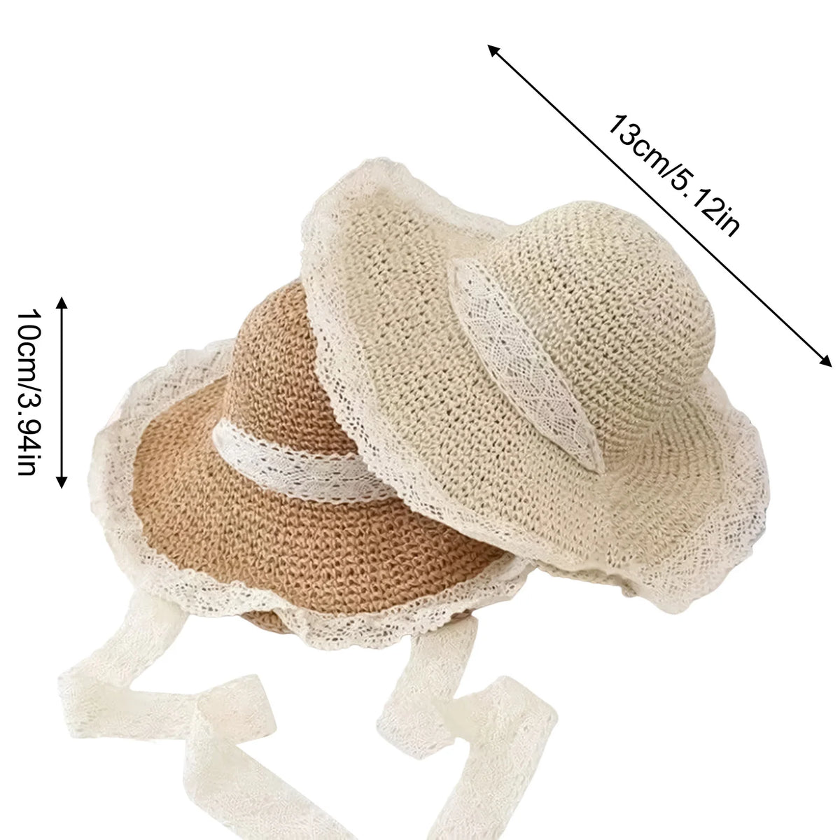 Women Summer Beach Sun Hat Women Wide Brim Summer Hat Portable Foldable Design Elegant Straw Hats for Pool Park Vacation Camping
