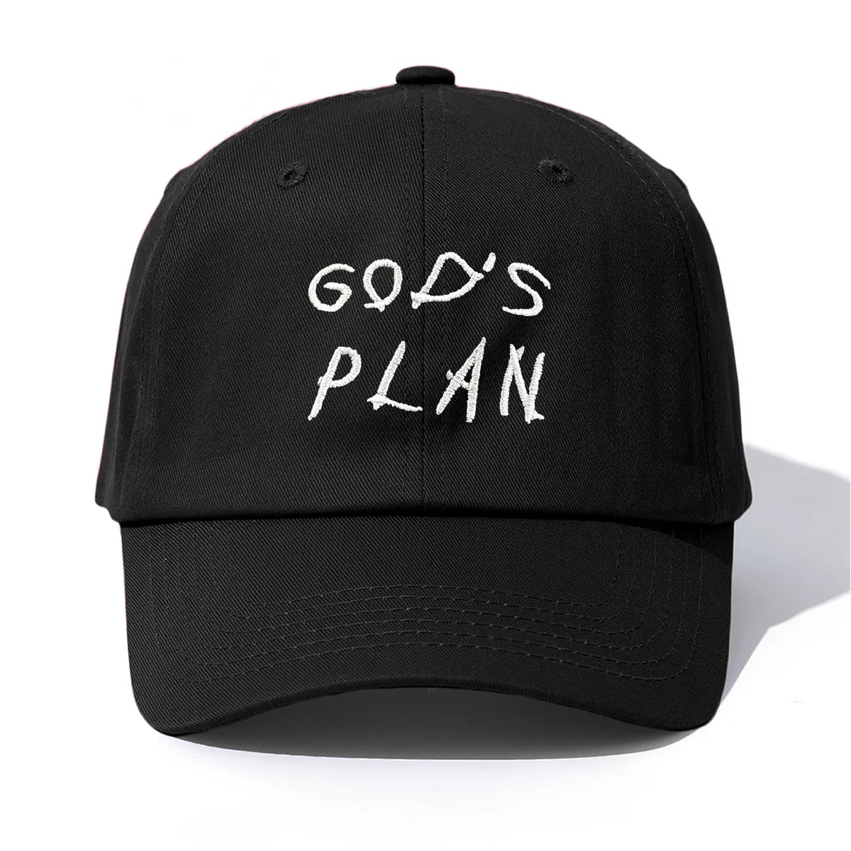 1pc GOD'S PLAN Embroidery Baseball Cap for Adults,Minimalist Retro Style Casual Soft Adjustable Dad Hat,Perfect As Gift