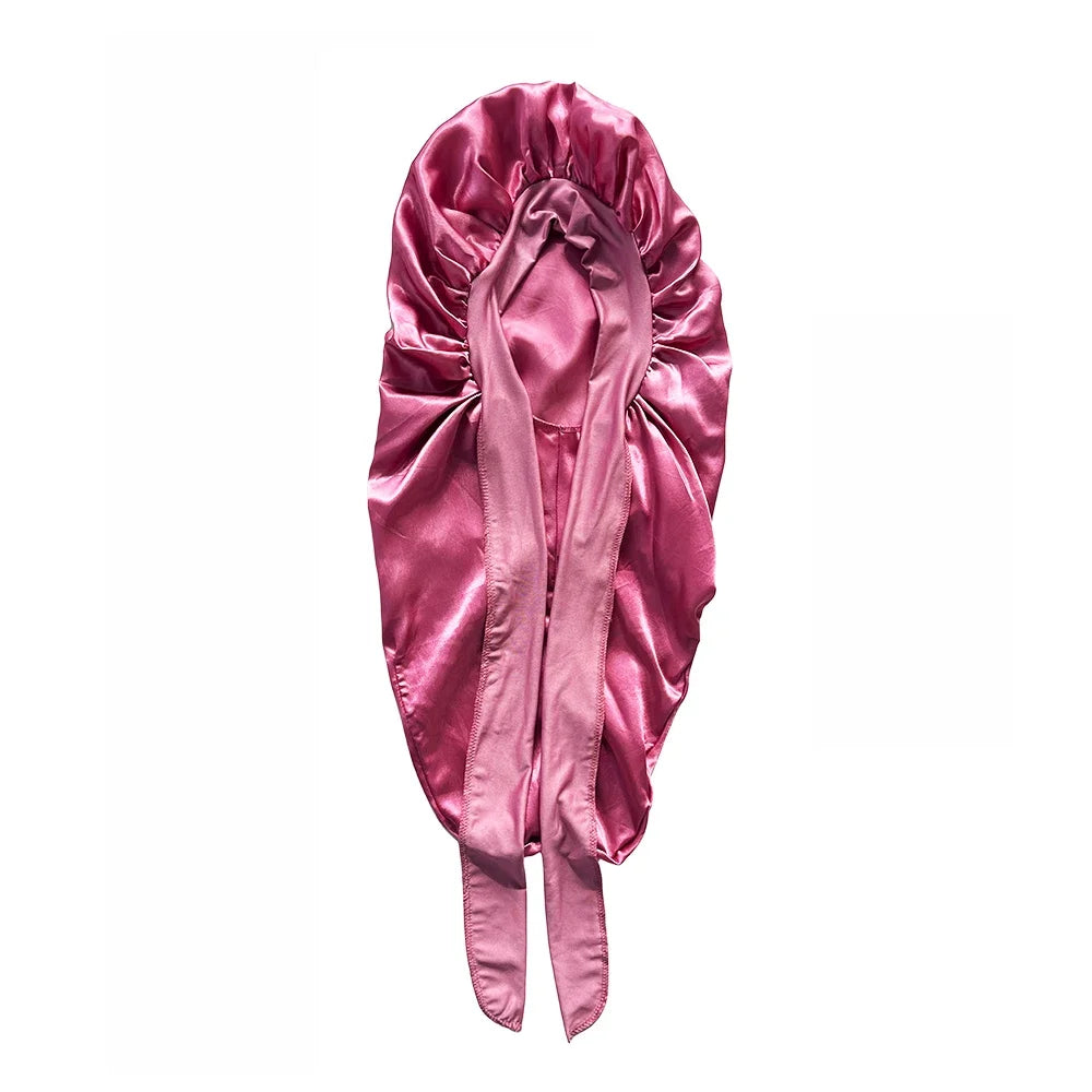 Long Sleep Bonnet for Straight Curly Hair, Extra Large Hair Bonnets for Dreadlock And Braids, Satin Sleeping Caps Night Cap