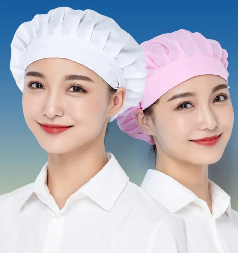 Unisex Catering Canteen Cook Hat Hotel Kitchen Cooking Chef Cap Food Service Adjustable Cap Food Factory Work Hats