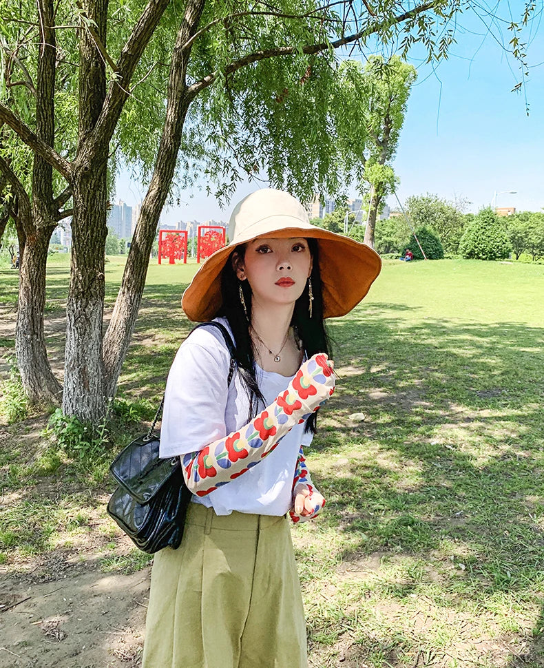 Wide Brim UPF 50+ Sun Hat Women Anti-UV Protection Hiking Fisherman Cap Fold Summer Solid Beach Hat 2024 Double sided Sun hat