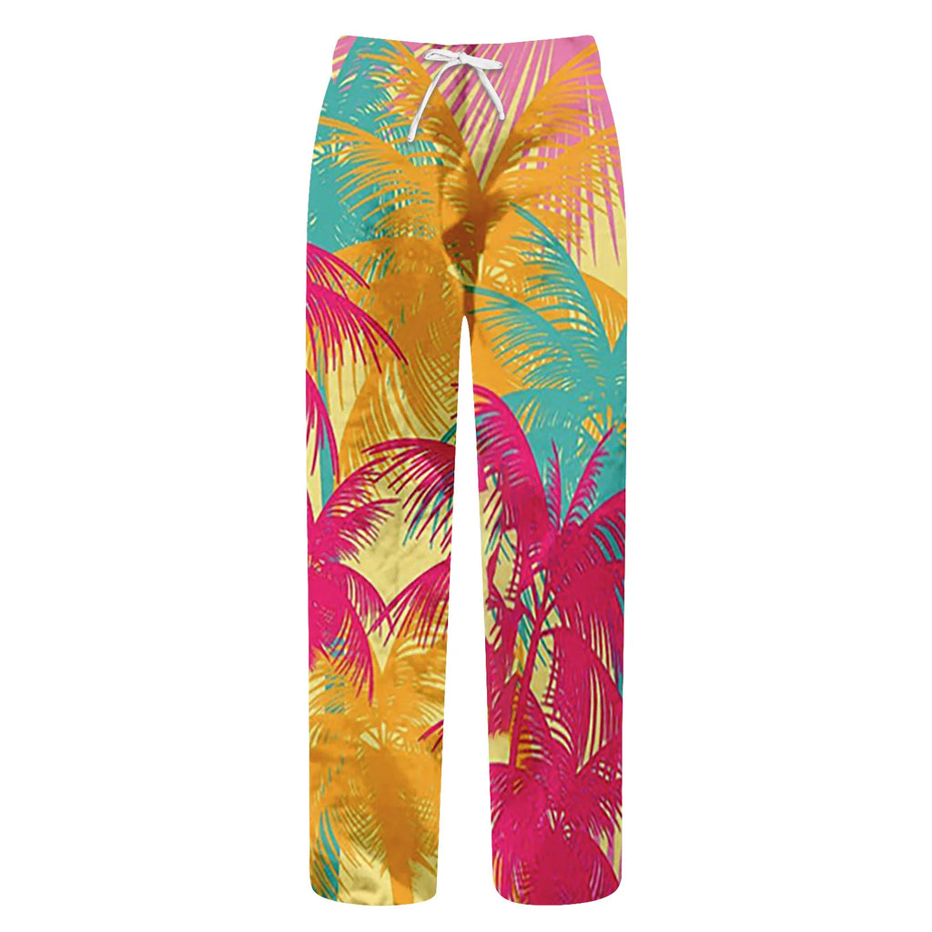 Summer Beach Hippie Harem Pants For Men Streetwear Baggy Boho Yoga Hawaiianss Drop Crotch Trouser Men'S Clothing Sports Pants