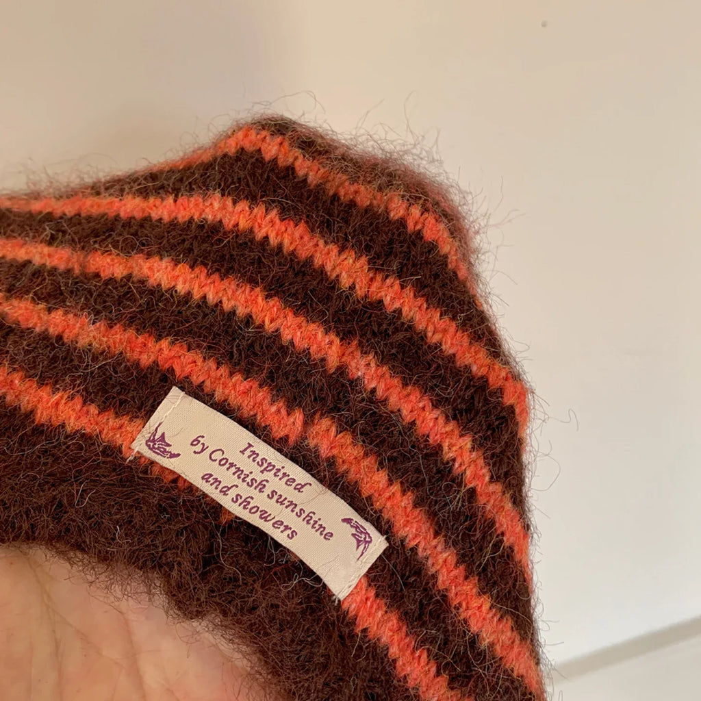 Winter Hat Women Wool Knitted Striped Beanie Baggy Cap Warm Windproof Outdoor Ski Balaclava Casual New