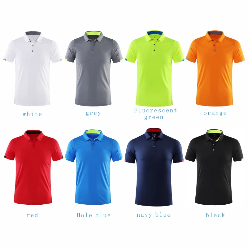 Summer Quick Drying Short Sleeved Polo Shirt Golf Jersey Company Group Breathable Fitness Lapel Sports Sleeved 8-Color Large Top