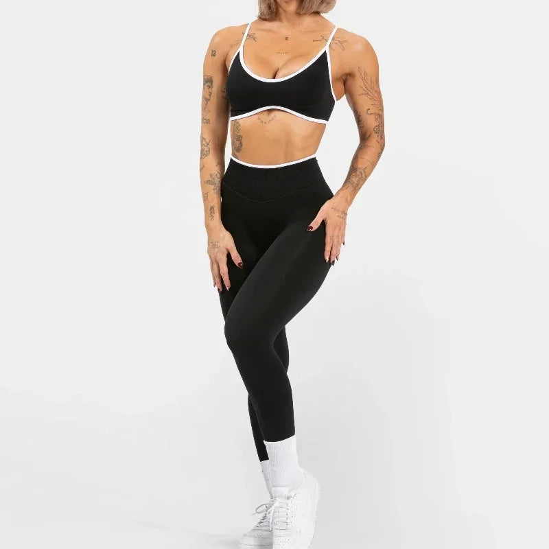 Women Solid Color Gym Sports Bra Summer Yoga Fitness Top Sexy Backless Knit Bra with Chest Cushion Suspender Breathable Bra