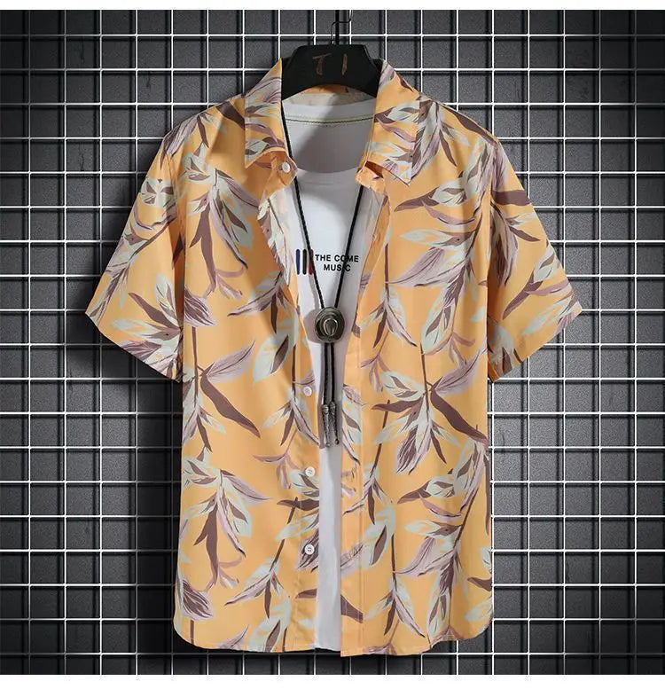 Beach Clothes For Men 2 Piece Set Quick Dry Hawaiian Shirt and Shorts Set Men Fashion Clothing Printing Casual Outfits Summer