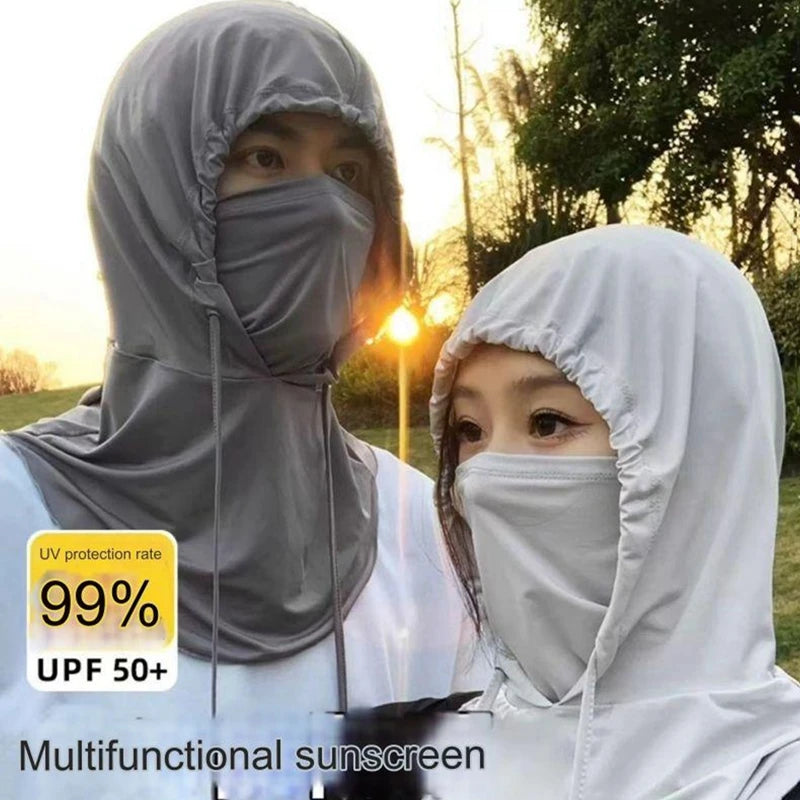 Summer UV Protection Neck Cover Outdoor Balaclava Scarf Sport Face Mask Snood Hood Hat Windproof Cooling Breathable Cycling Cap