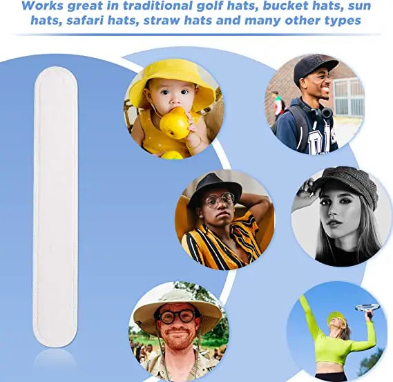 Hat Sweat Absorber Stickers Summer Cap Liner Bands Sweatband Visor Hat Size Reducer Adhesive Sweat Absorbing Strips Pads