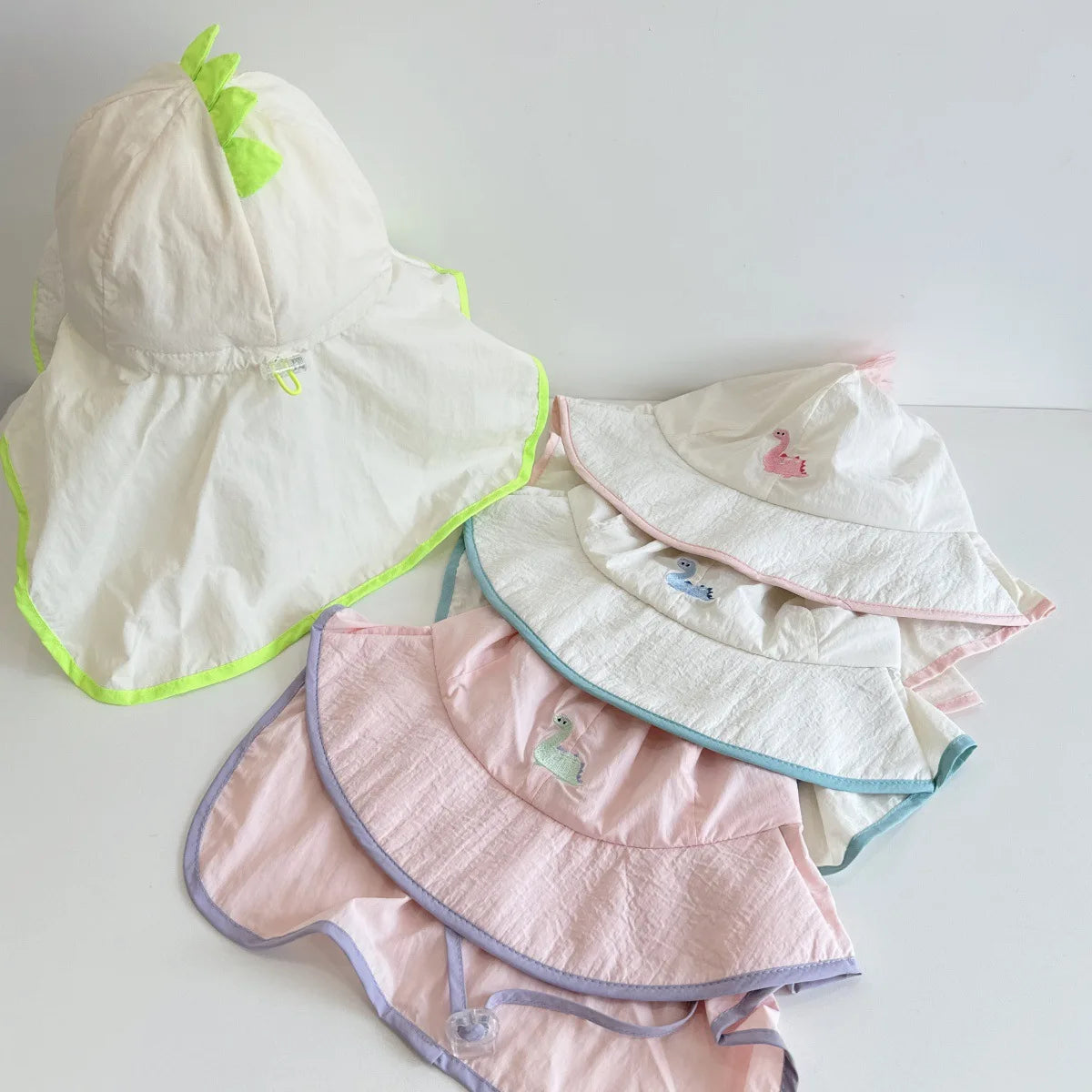 UV Block cap Baby’s summer hats beach accessories Boy Girls Sunshade Large brim Sunshade Shawl Breathable hat for sun protection