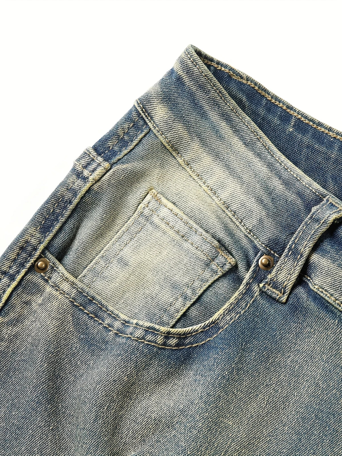 European and American men's ripped stretch jeans with fringe - the best choice for fashion wear