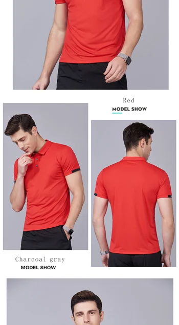 Summer Quick Drying Short Sleeved Polo Shirt Golf Jersey Company Group Breathable Fitness Lapel Sports Sleeved 8-Color Large Top