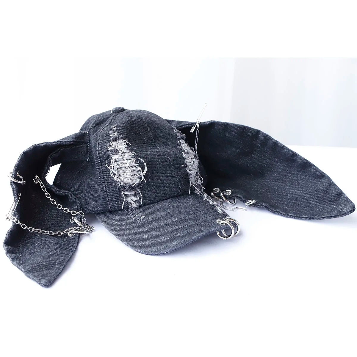 2024 new Hot Girl New Long Rabbit Ears Cowboy Baseball Hat Wash Graffiti Hip Hop Cap Women Men Party Team Baseball Cap